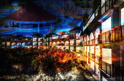 Caribbean Hotel Photo Montage - Royalty-Free Stock Images