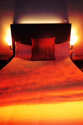 Sunset Bed Cover 2 - Royalty-Free Stock Images