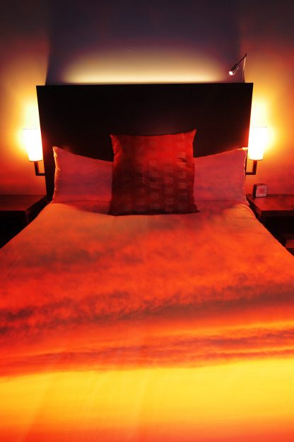 Sunset Bed Cover 2 - Royalty-Free Stock Images