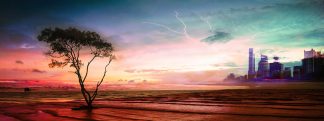 Colorful Apocalyptic Landscape 06 - Royalty-Free Stock Images