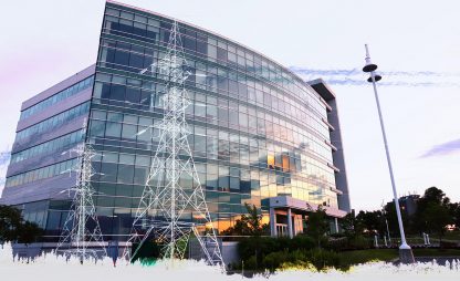 Modern Business Electrification on White - Royalty-Free Stock Images