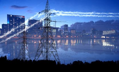 Urban Electrification in Blue - Royalty-Free Stock Images
