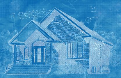 Cozy House Construction Blueprint Design - Royalty-Free Stock Images