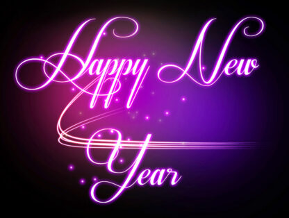 Happy New Year Wishes in Purple