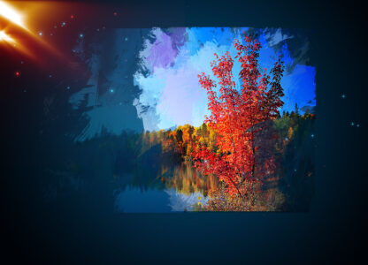 Autumn Scene Art Background with Copy Space - Royalty-Free Stock Images