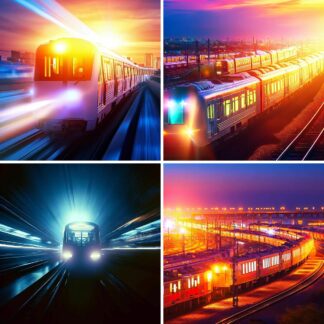 AI Urban Commuter Train Images