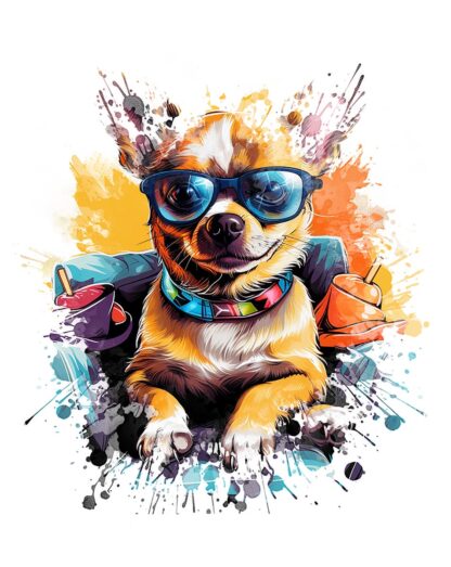 Cool Chihuahua Dog with Sunglasses