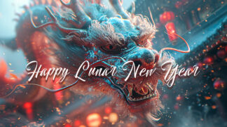 Happy Lunar New Year - White Dragon