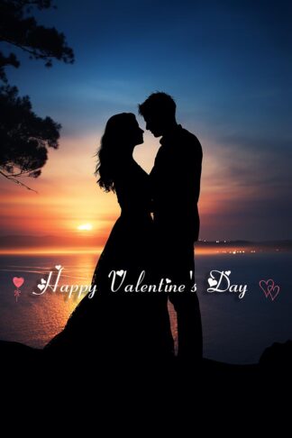 Happy Valentine's Day - Hetero Couple at Sunset Time