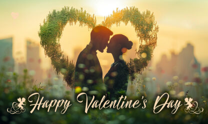 Happy Valentine's Day - Modern Couple in Heart