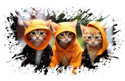 Cute Kittens Splash Artwork Image
