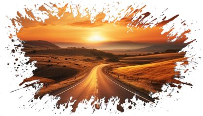Modern Road Trip Concept Artwork Image