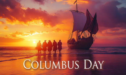 Columbus Day - Explorers landing in the New World